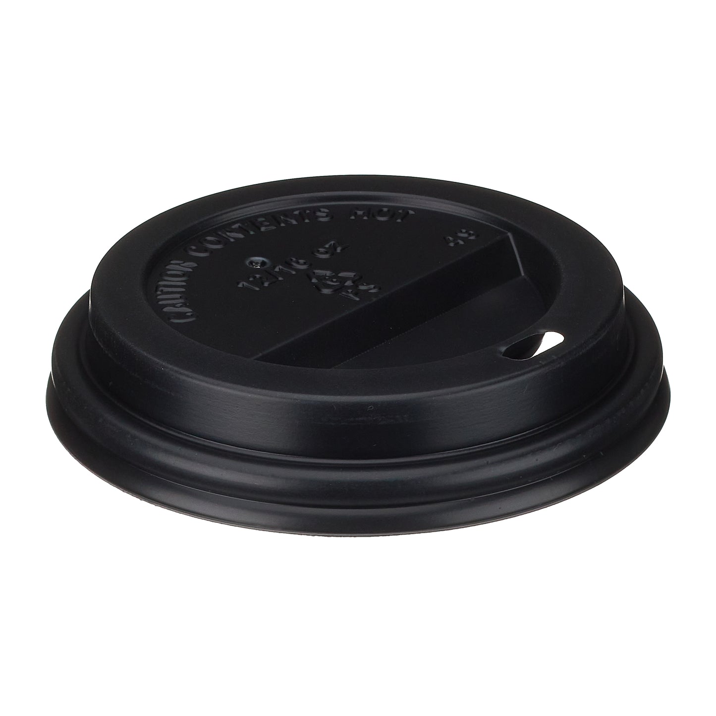 12/16oz Black Ripple Cup Lid(SIP THROUGH)