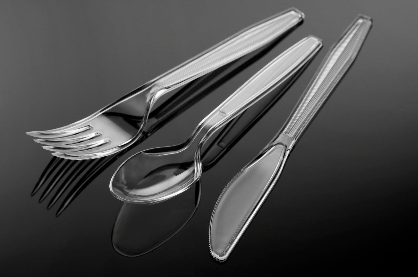 Heavy Duty Clear Reusable Plastic Knives