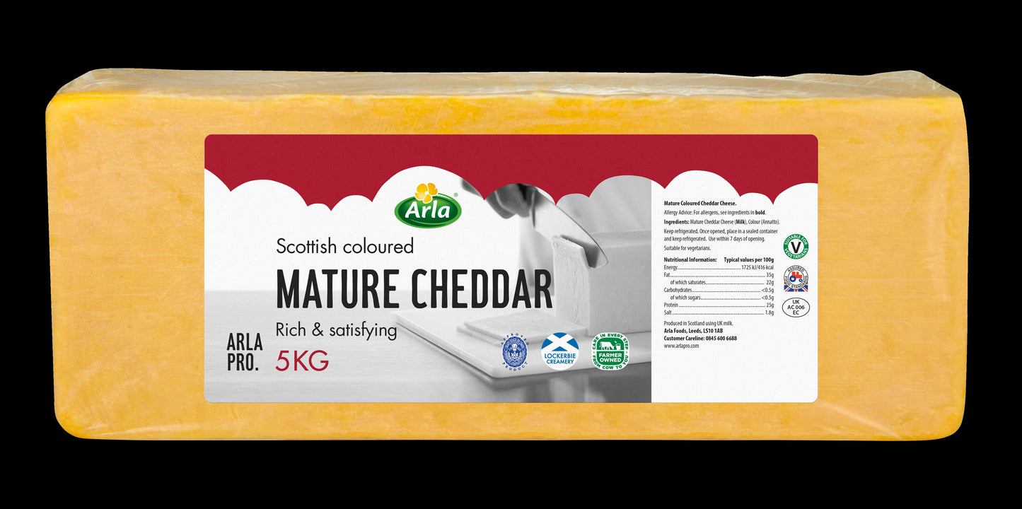 5KG *SCOTTISH* COLOURED BLOCK MATURE CHEDDAR