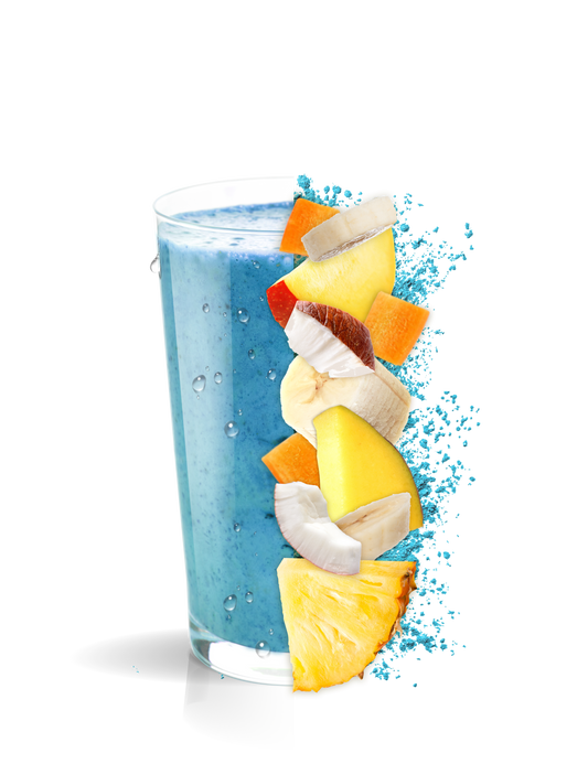 Blue Lagoon - Blue Spirulina, Peach, Coconut, Mang
