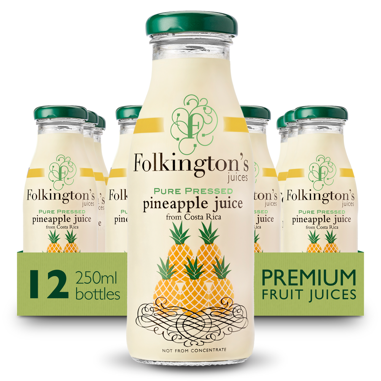 FOLKINGTON'S PINEAPPLE JUICE 12X250ML