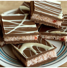 Raspberry Ruffle Slice (square)