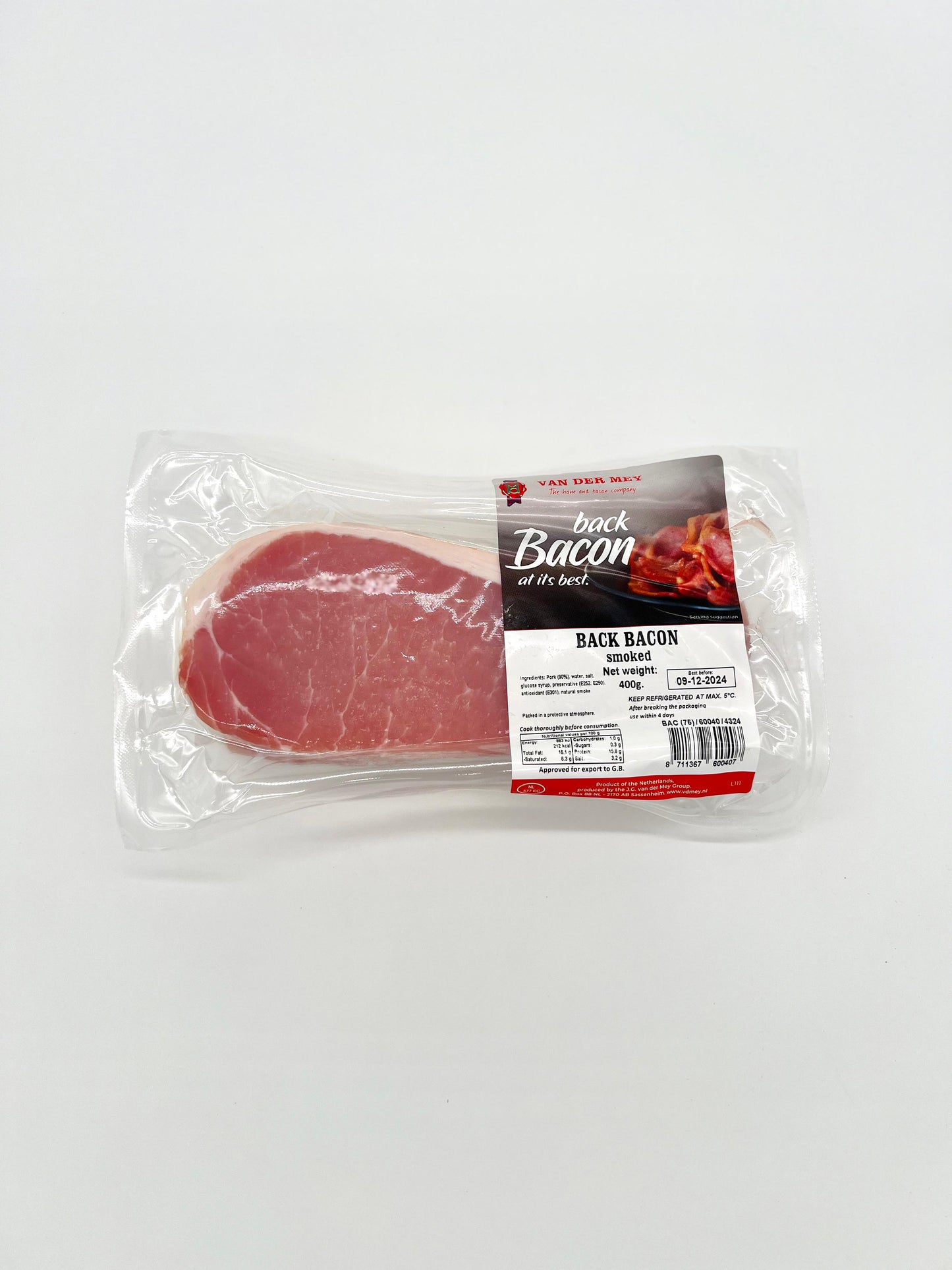 Sliced Back Bacon Smoked