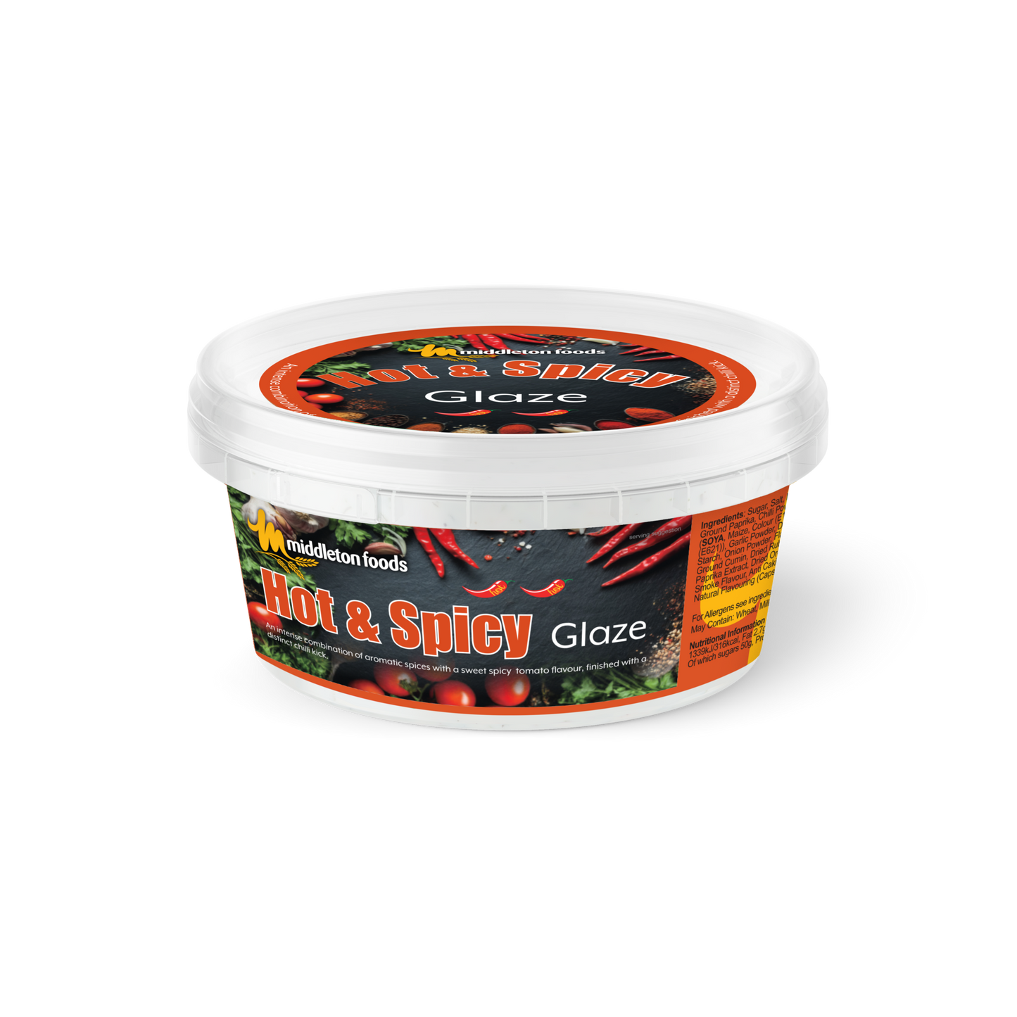 HOT N SPICY MINI GLAZE 8 X 110GM