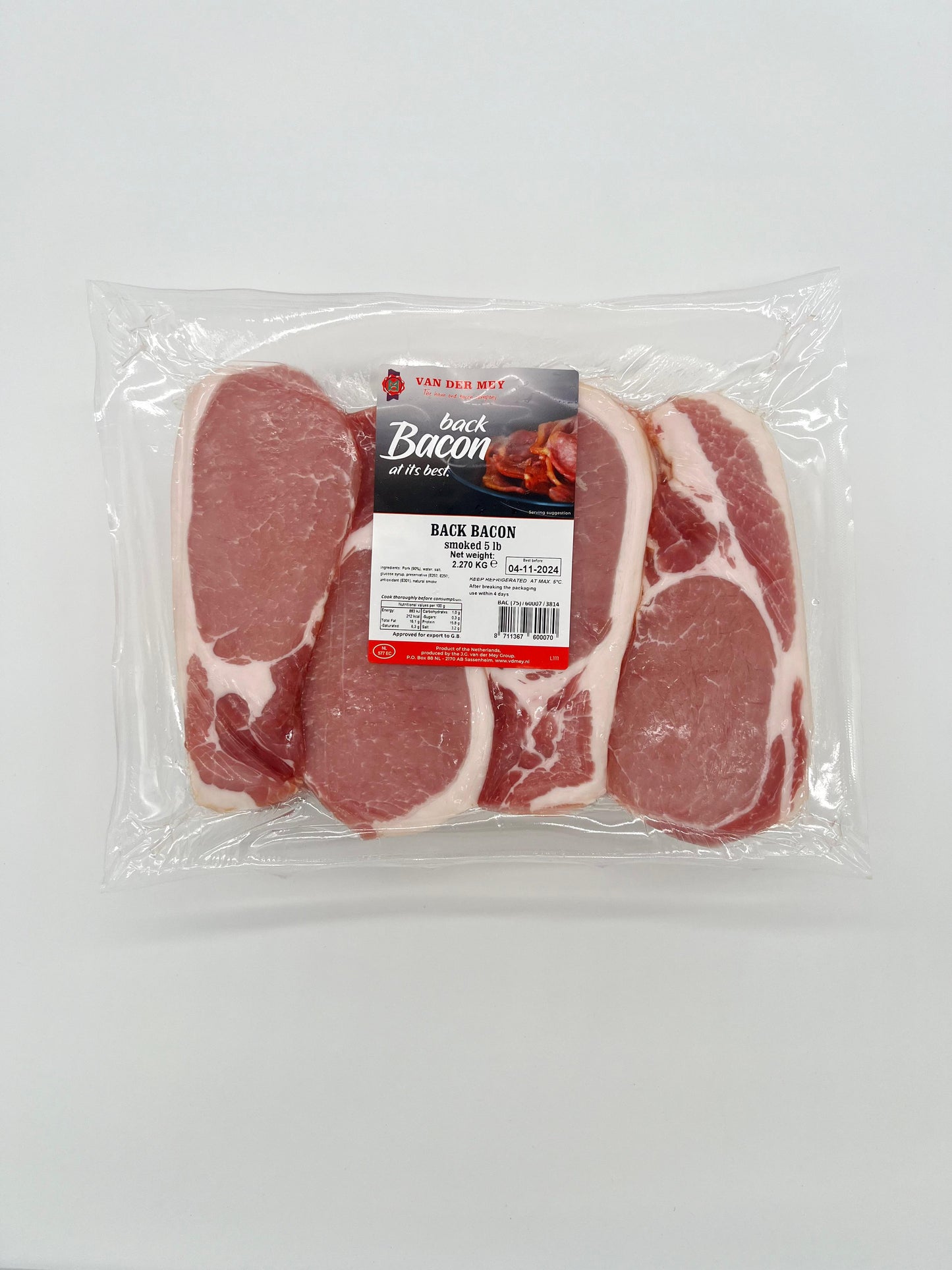Sliced Back Bacon Smoked