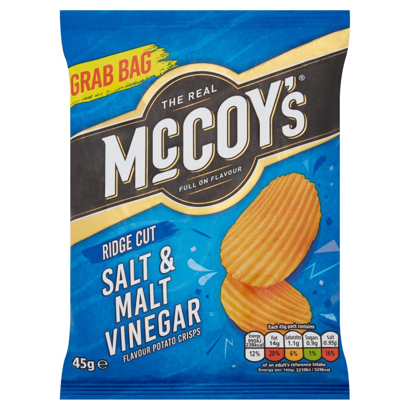 MCCOYS SALT & MALT VINEGAR 36X45GM