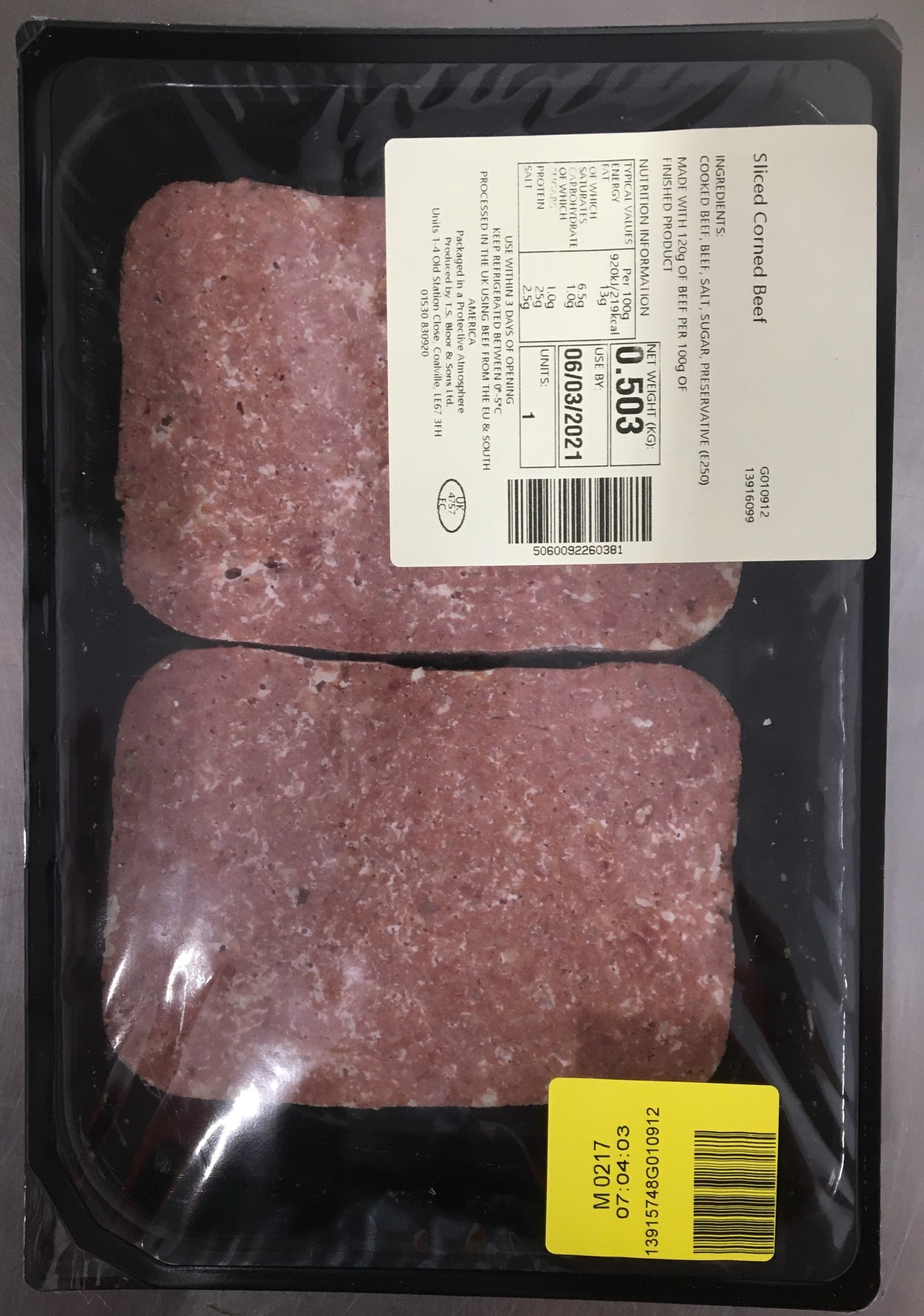 Sliced Corned Beef 80%