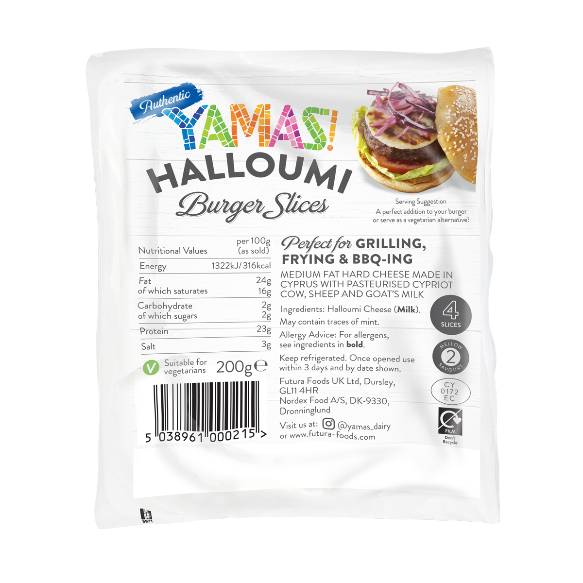 Sliced Halloumi Burger Cheese