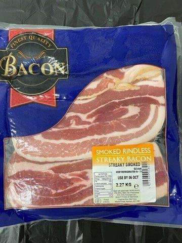 Sliced Streaky Bacon Smoked