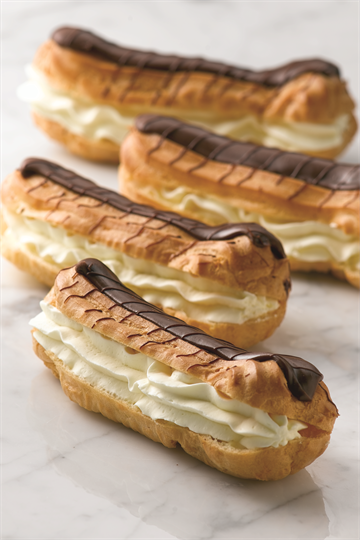 Frozen Double Cream Chocolate Eclairs