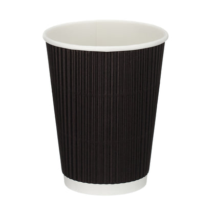12oz Black Ripple Cup (squat)