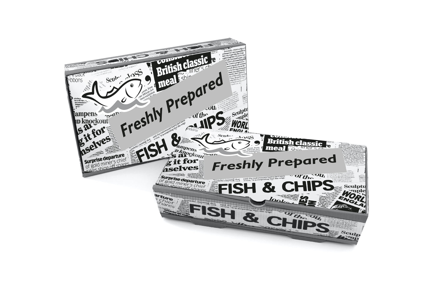 Large Printed Fish & Chip Boxes