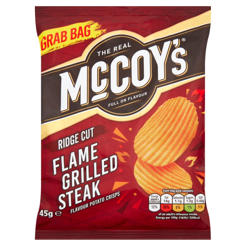 MCCOYS FLAME GRILLED STEAK 36X45GM