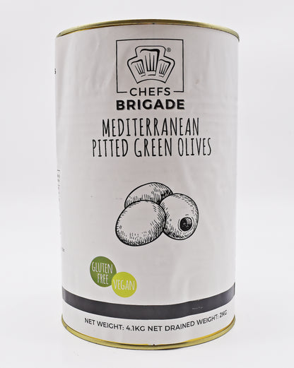 Green Pitted Olives
