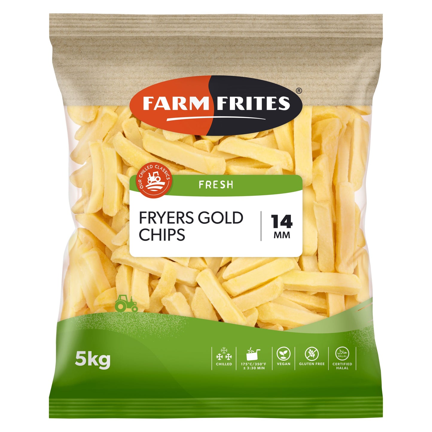 FRESH PAR FRIED CHIPS 14MM