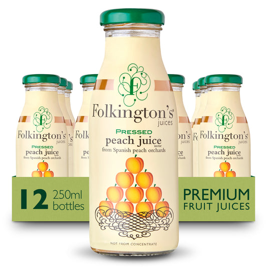FOLKINGTON'S PEACH JUICE 12X250ML
