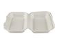 10x6" Large Bagasse Clamshell (fish n Chip size)