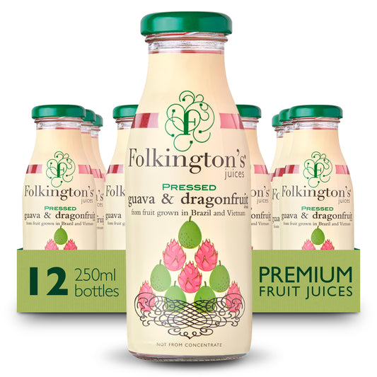 FOLKINGTON'S GUAVA & DRAGONFRUIT JUICE 12X250ML