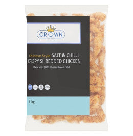 CROWN SALT & CHILLI SHREDDED CHICKEN 1KG