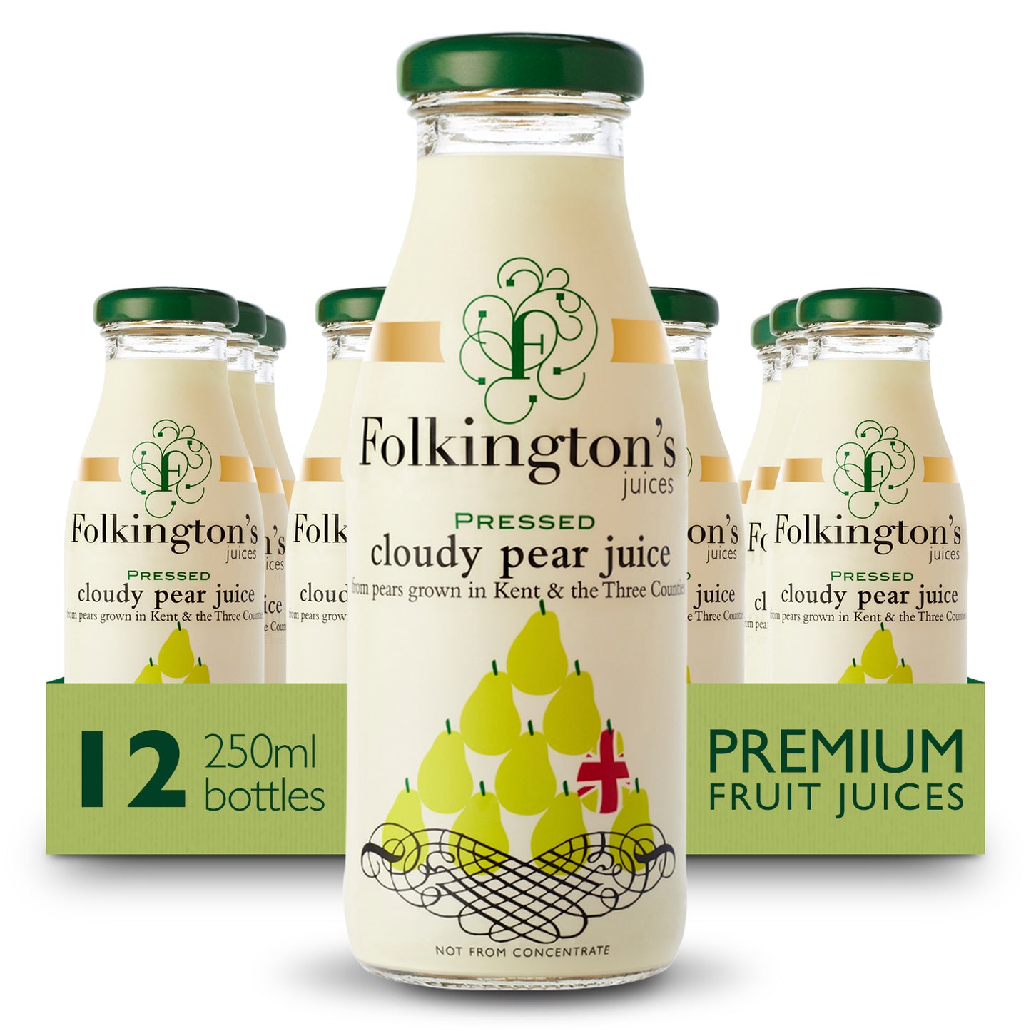 FOLKINGTON'S CLOUDY PEAR JUICE 12X250ML