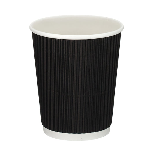 8oz Black Ripple Cup