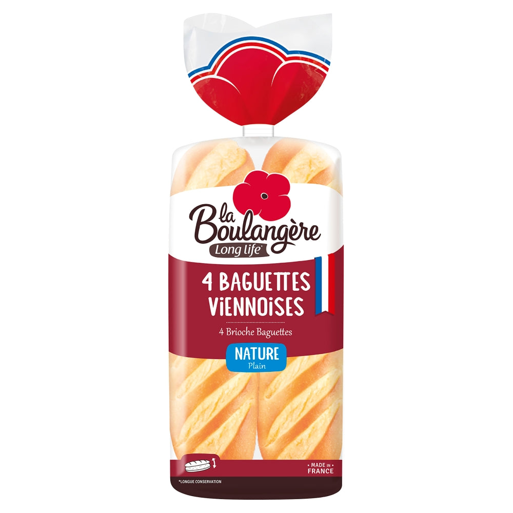 4 Plain Soft French Baguette