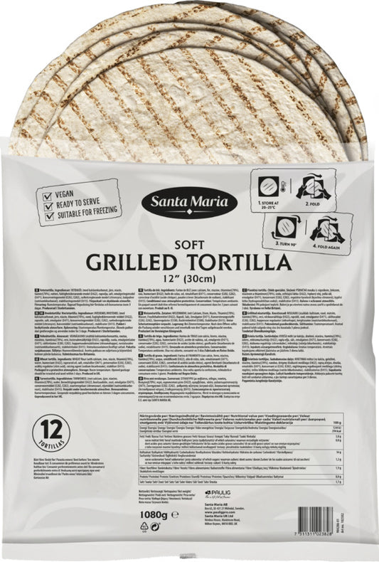 12" Grill Marked Tortilla Wrap's