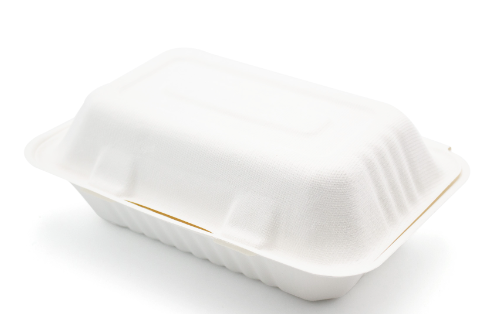 9"x6"x3" Bagasse Large Clamshell