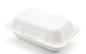 9"x6"x3" Bagasse Large Clamshell