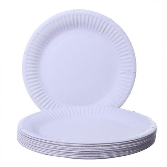 9" White Paper Plate