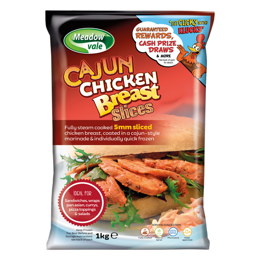 Sliced Cajun Chicken (cooked, defrost & serve)