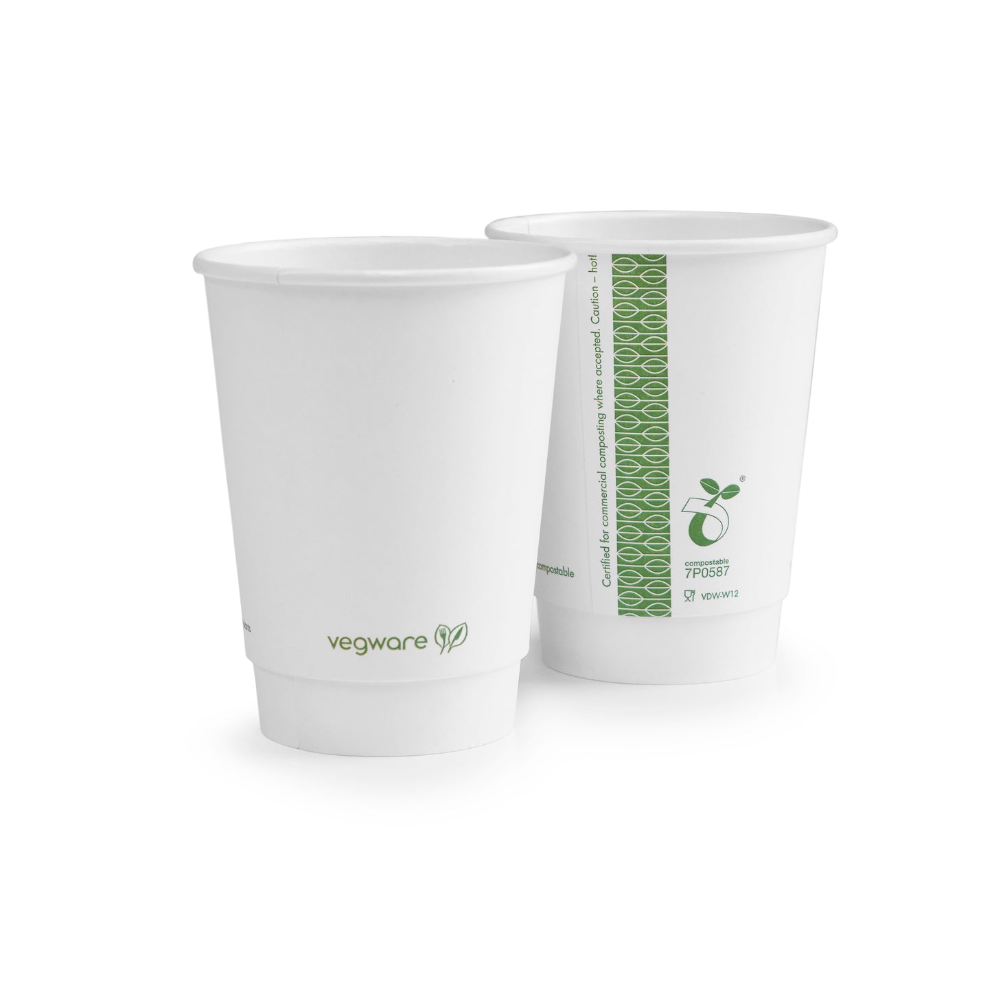 12oz Double Wall White Kraft Cup
