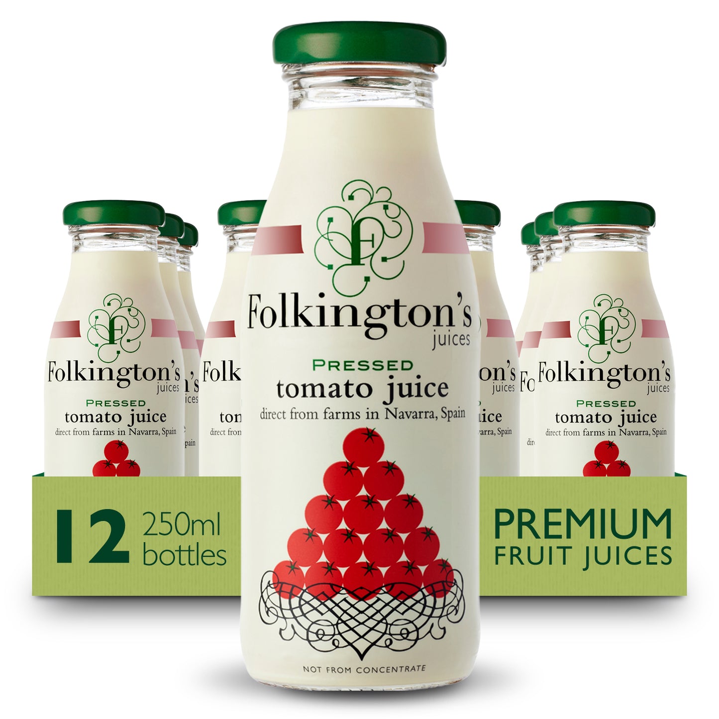 FOLKINGTON'S TOMATO JUICE 12X250ML
