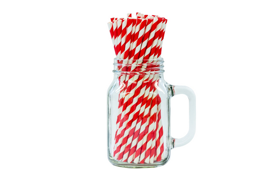 *RED/WHITE* SMOOTHIE STRAWS 250'S