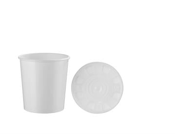 12oz Combi Pot + Plastic Lid (white)